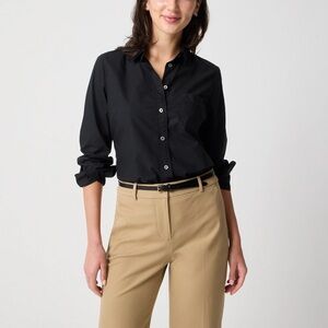 NWT! J Crew Factory - Signature Fit Button-Up Cotton Poplin Shirt - Black - XL